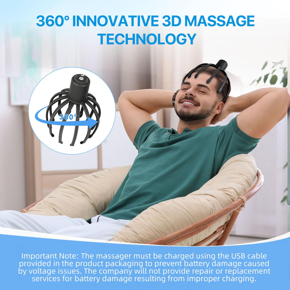 BERVASTO head massager portable design fits in your bag.
