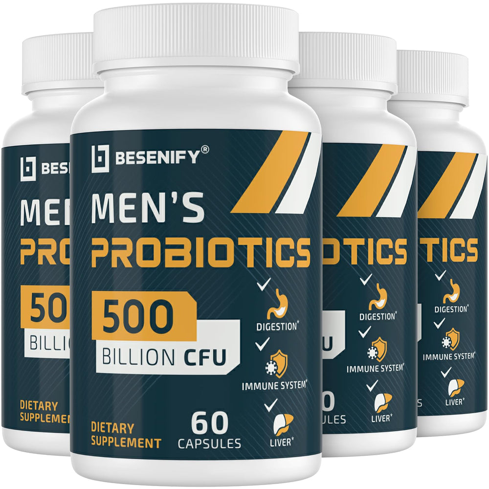 Besenify Probiotics for Men bottle for daily digestive support.