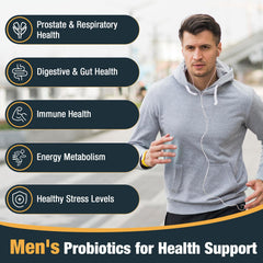 Besenify Probiotics Men delayed-release capsules designed to reach the gut.