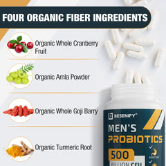 Besenify Probiotics for Men capsules ready for delayed-release gut delivery.