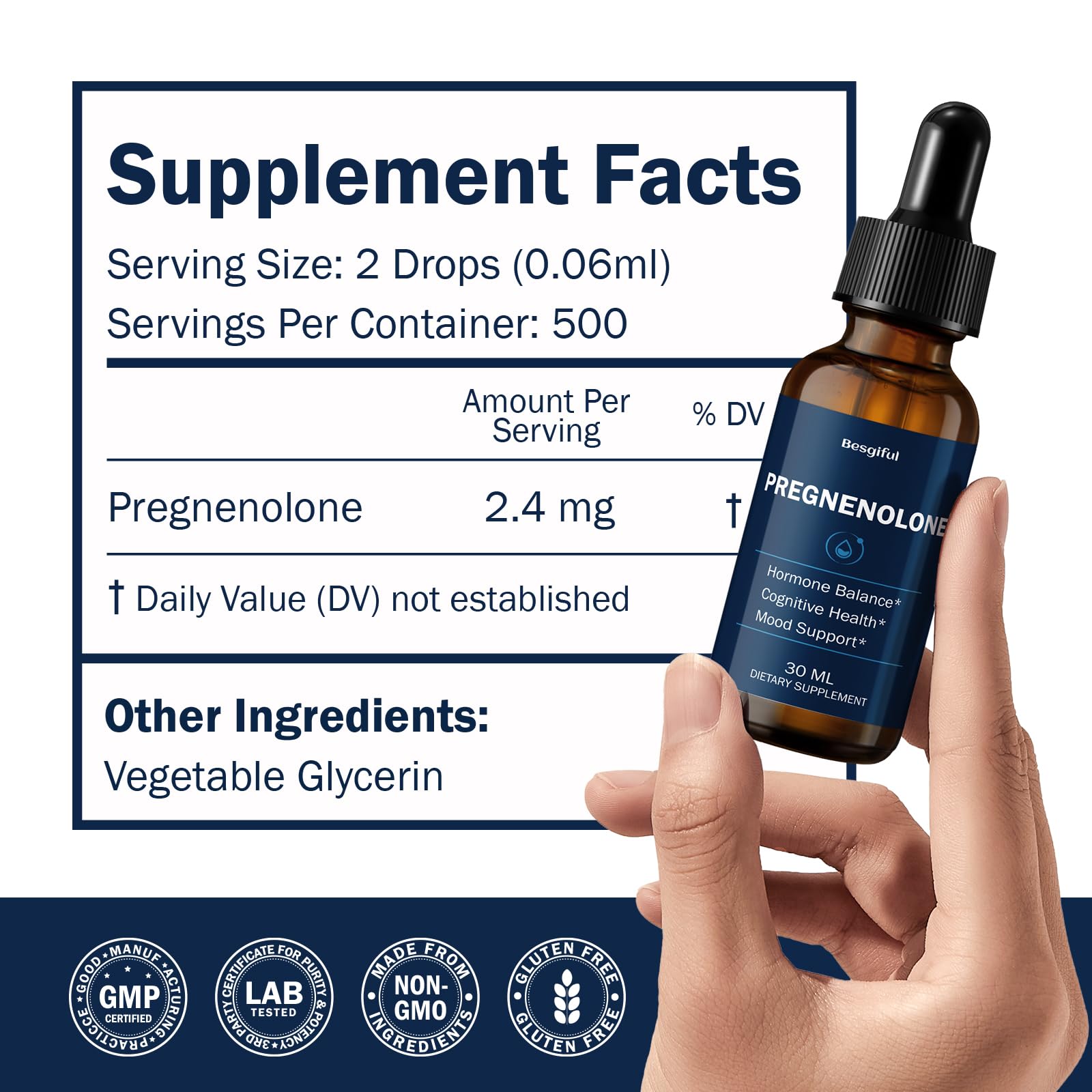 Besgiful daily routine with drops for consistent cognitive clarity.