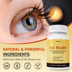 Besgiful Eye Supplement label closeup highlighting vegan formula.