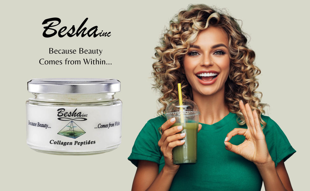 BESHA INC Verisol bottle with hands suggesting skin elasticity benefits