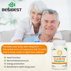 Besibest heart-energy setup visual suggesting heart support benefits from CoQ10.