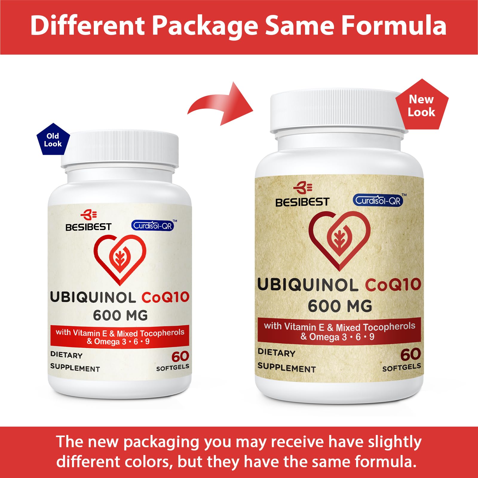 Besibest premium CoQ10 formula labeled for energy production and cellular support.