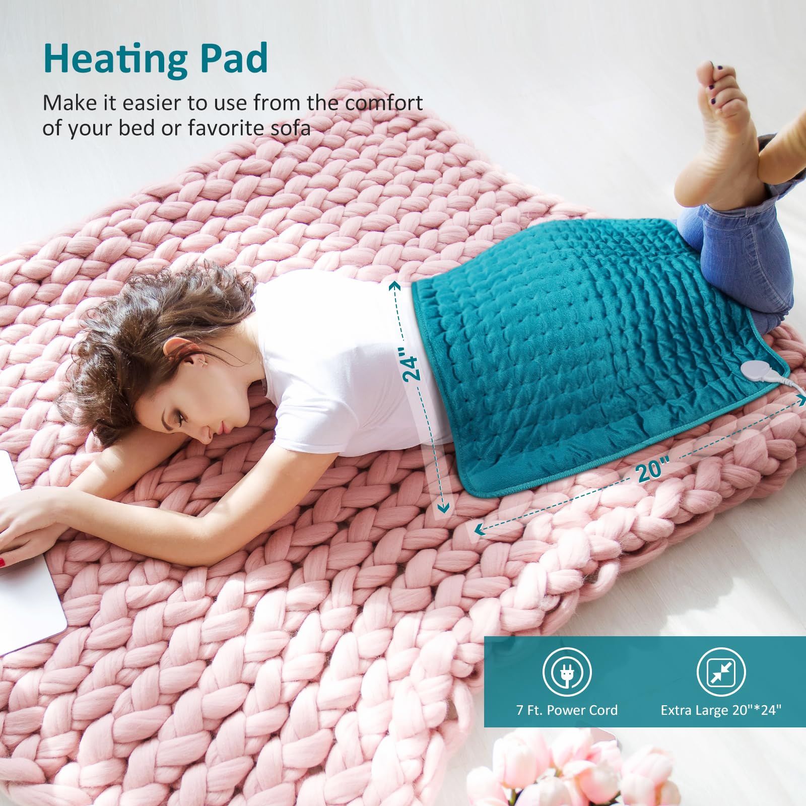 BESIGILA extra-large heating pad 20x24 for broad coverage