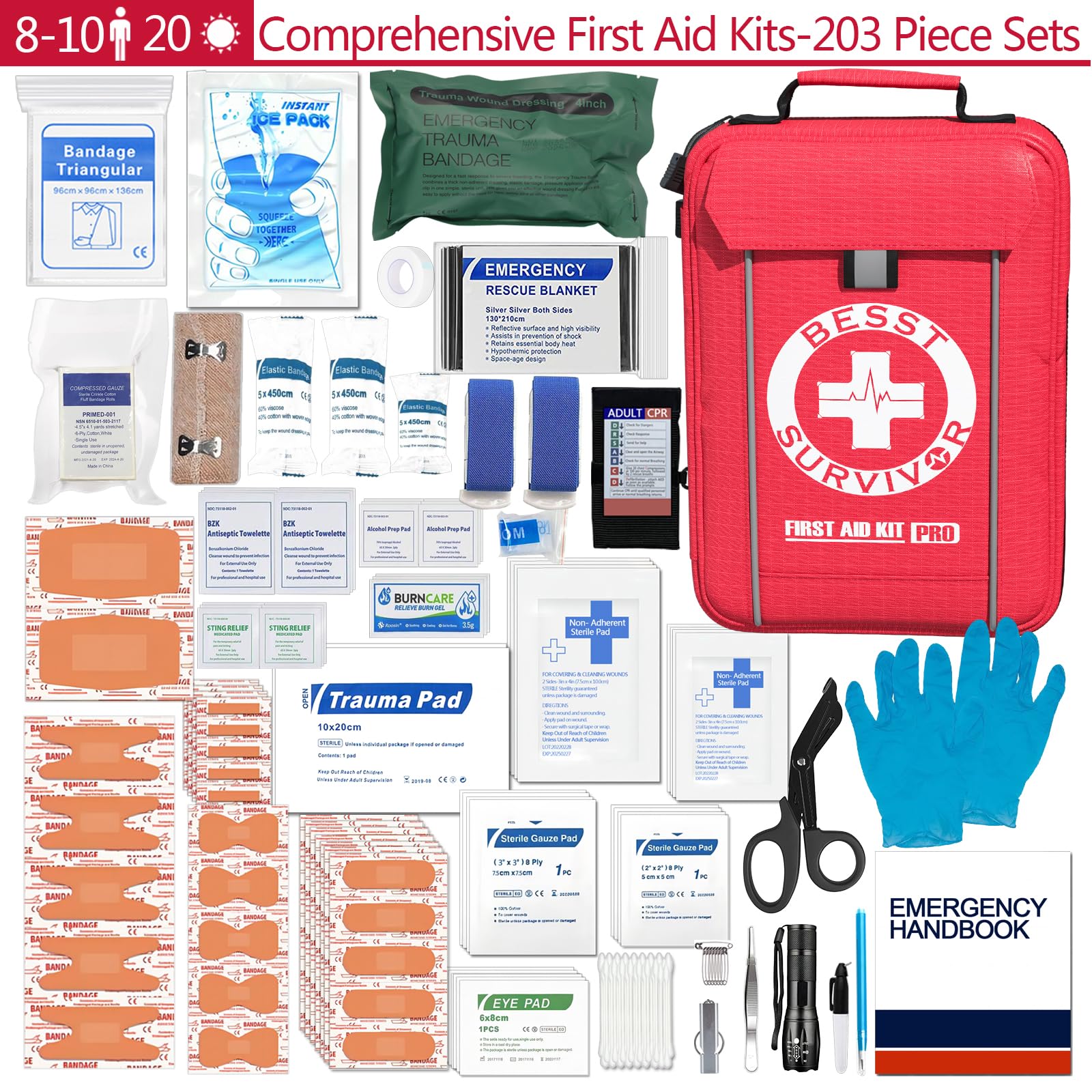 Besst Survivor expandable storage area for personalized meds and tools.