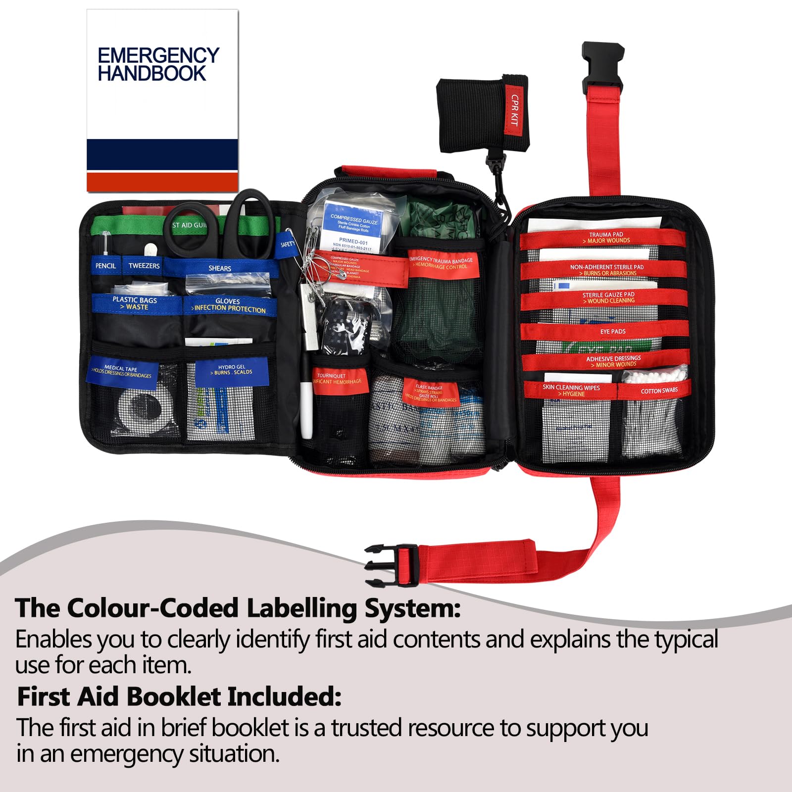 Besst Survivor first aid kit exterior is made from 600D rip-resistant fabric.