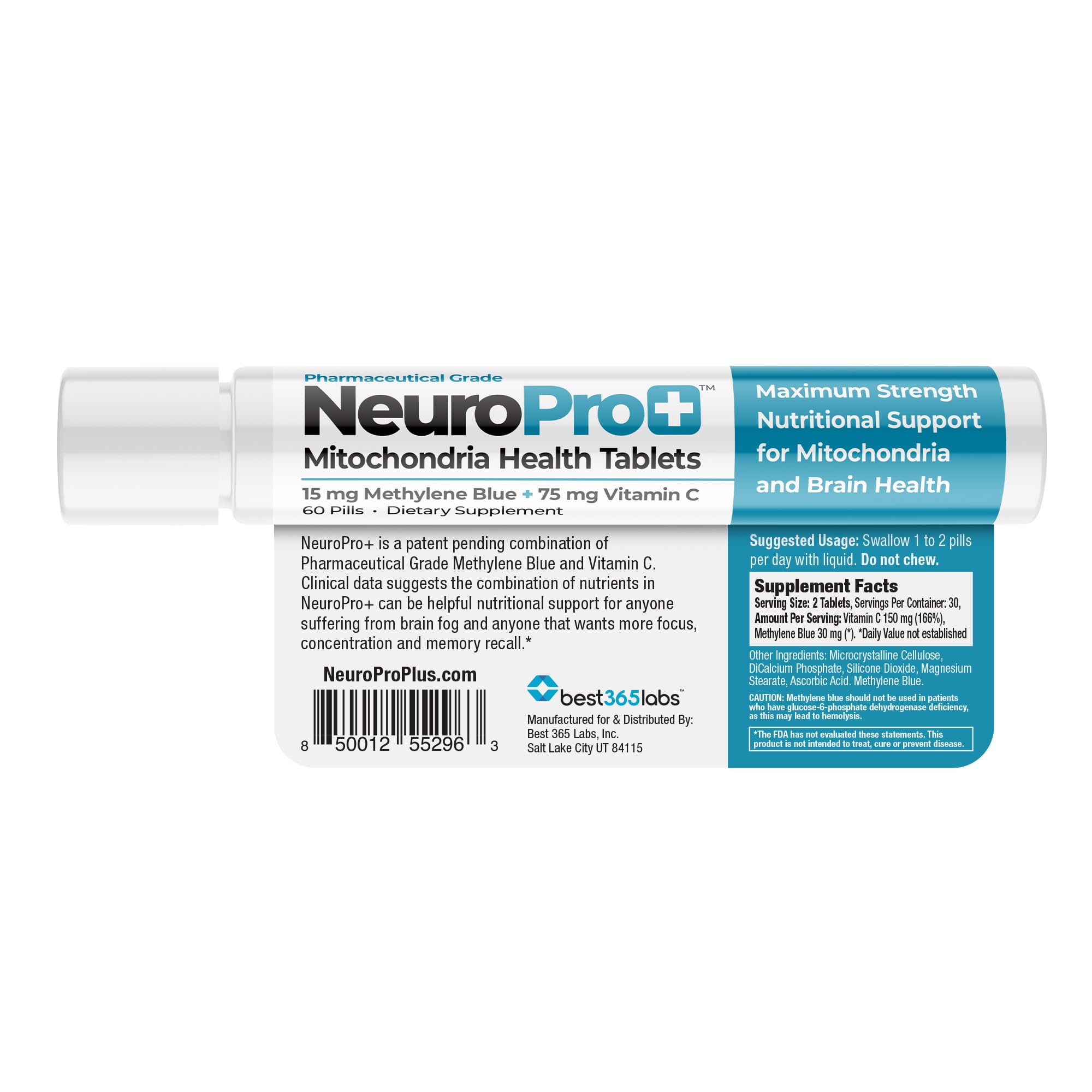 Best 365 Labs NeuroPro+ 30mg methylene blue tablet for sharper daily focus.