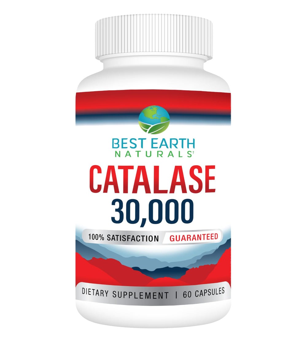 Best Earth Naturals Catalase 30,000 capsules bottle for hair vitality and daily wellness