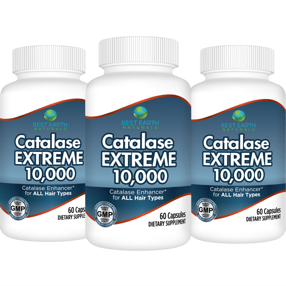 Best Earth Naturals Catalase Extreme 10000 bottle front for hair vitality