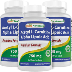 Best Naturals Acetyl L-Carnitine Alpha Lipoic Acid bottle supports daily wellness