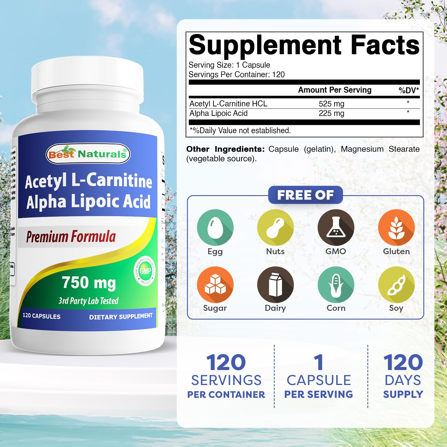 Best Naturals capsules show 750 mg per capsule for consistent dosing