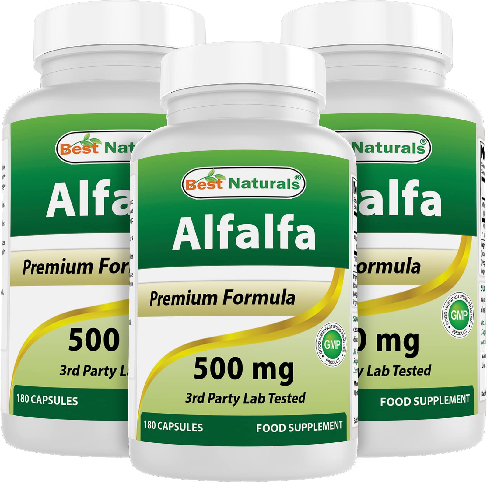 Best Naturals Alfalfa Green Super Food bottle front for daily greens intake.