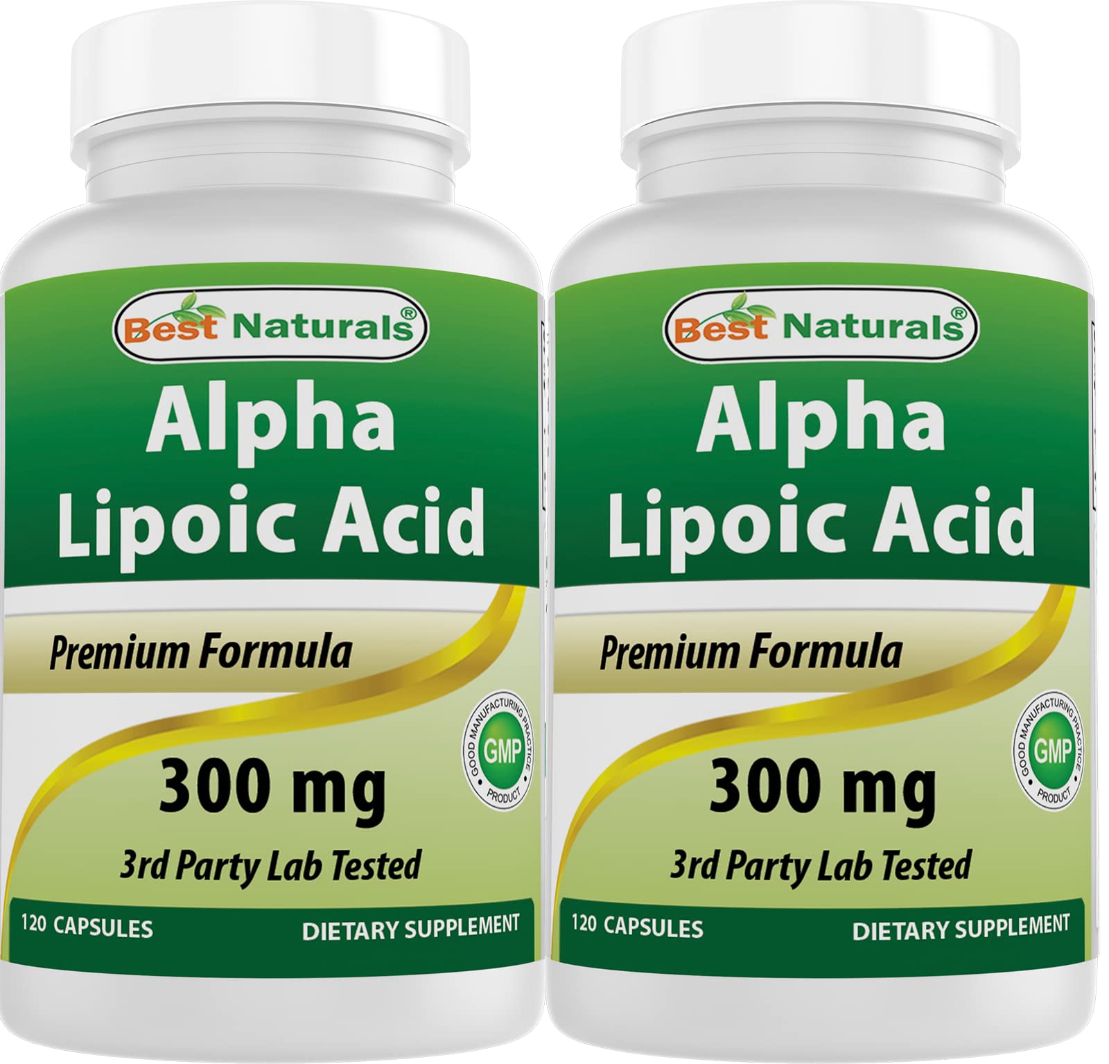 Best Naturals Alpha Lipoic Acid 300 mg bottle for daily antioxidant support