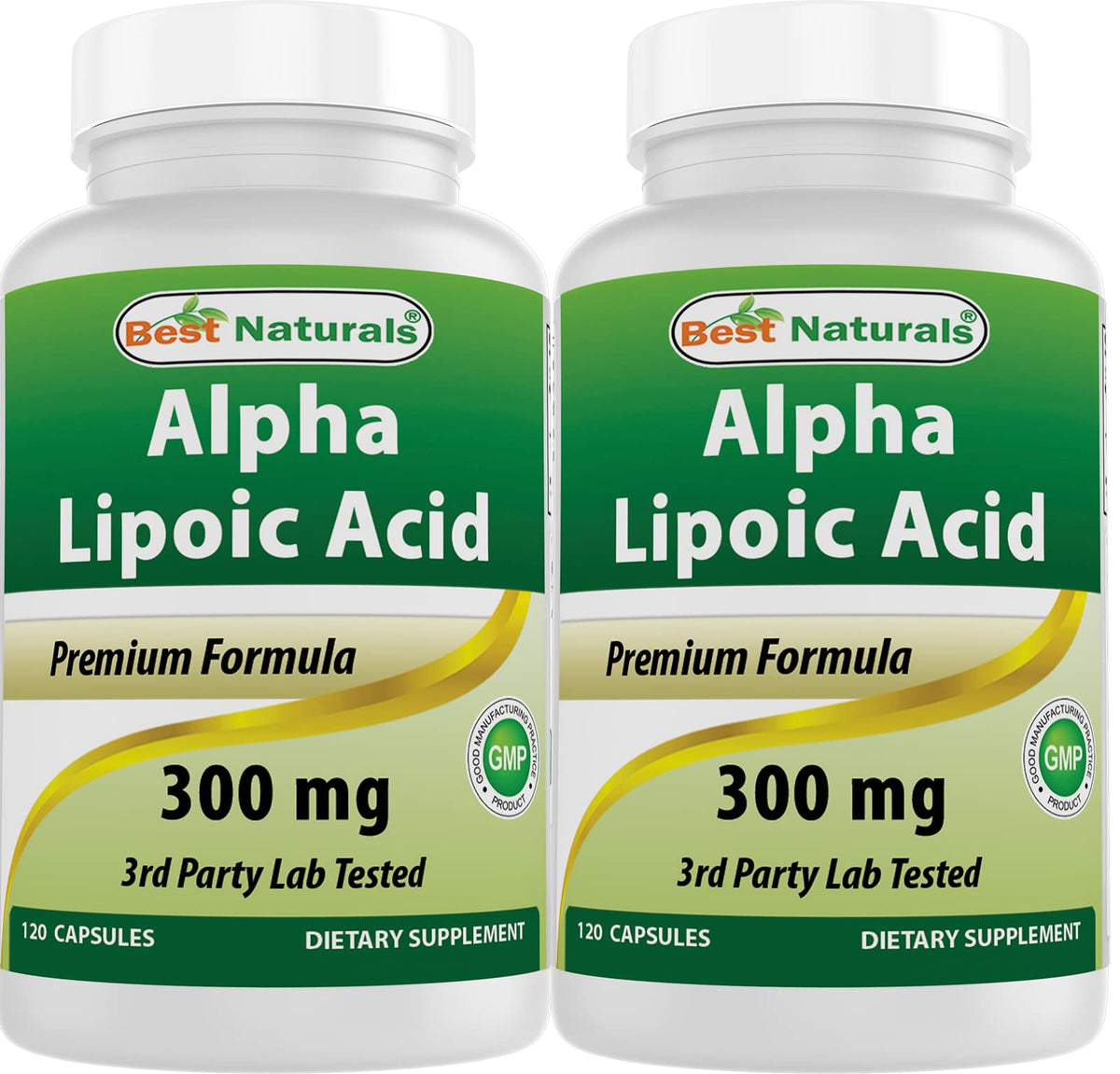 Best Naturals Alpha Lipoic Acid 300 mg bottle for daily antioxidant support
