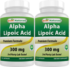 Best Naturals Alpha Lipoic Acid 300 mg bottle for daily antioxidant support