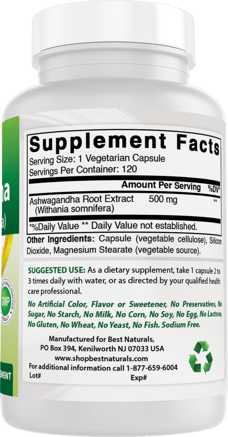 Best Naturals Ashwagandha spoon-dispense shows easy daily dosing.