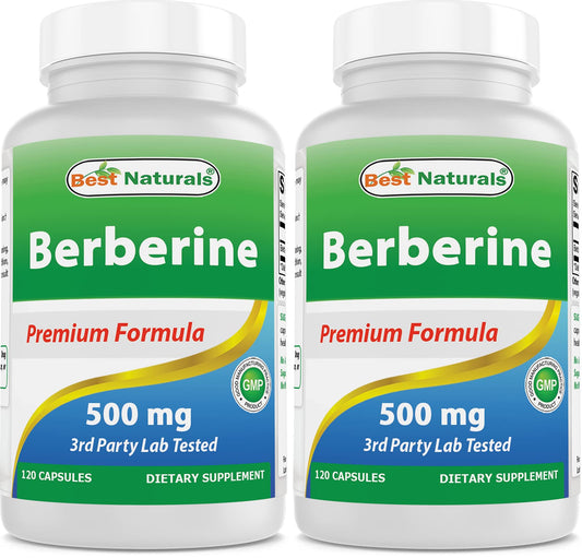 Best Naturals Berberine bottle with 500 mg capsules for daily wellness