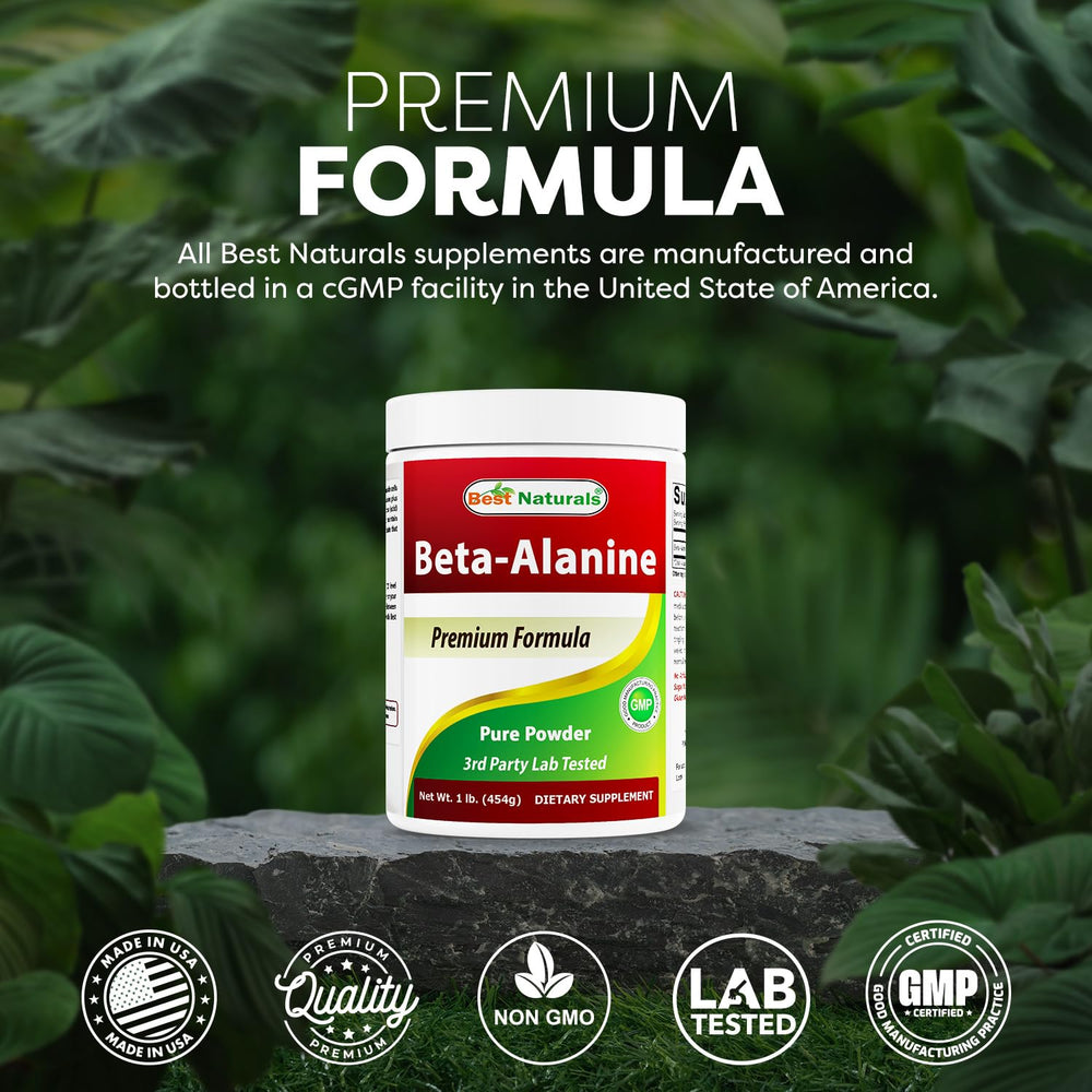 Best Naturals Beta Alanine Pure Powder measured on scale for serving accuracy