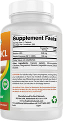 Lab-tested badge on Best Naturals Betaine HCl packaging.