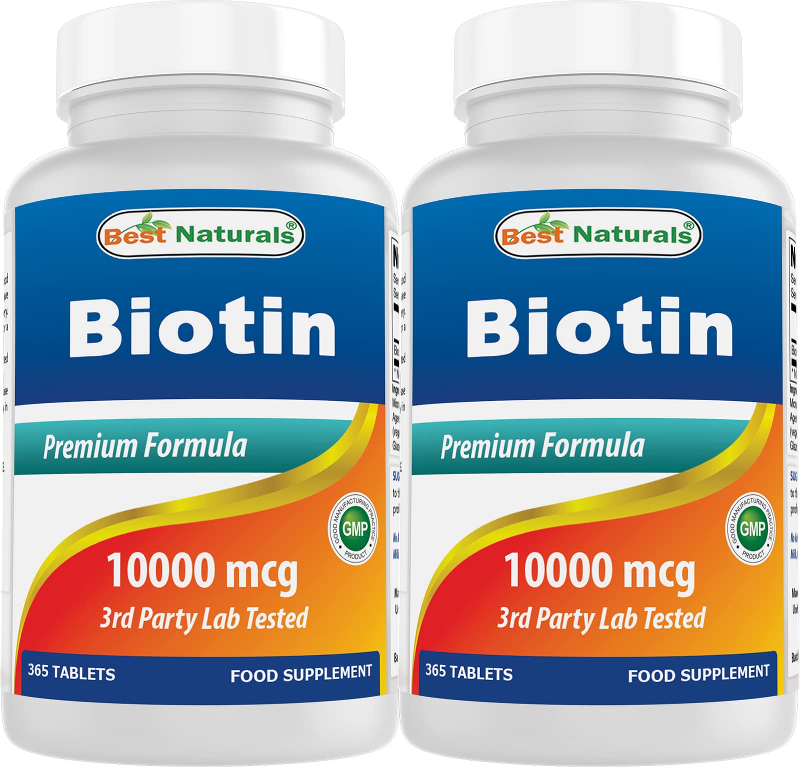 Best Naturals Biotin bottle front view, easy daily supplement for hair and nails support.