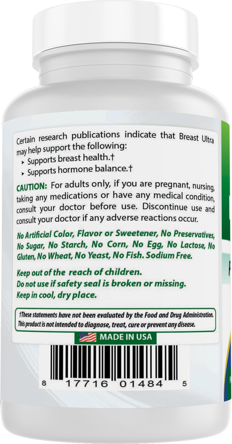 Best Naturals Breast-Ultra bottle with GMP-compliant facility badge.