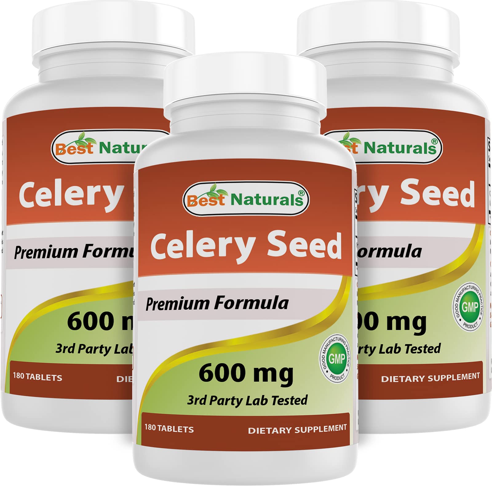 Best Naturals Celery Seed 600 mg bottle front for daily wellness use.