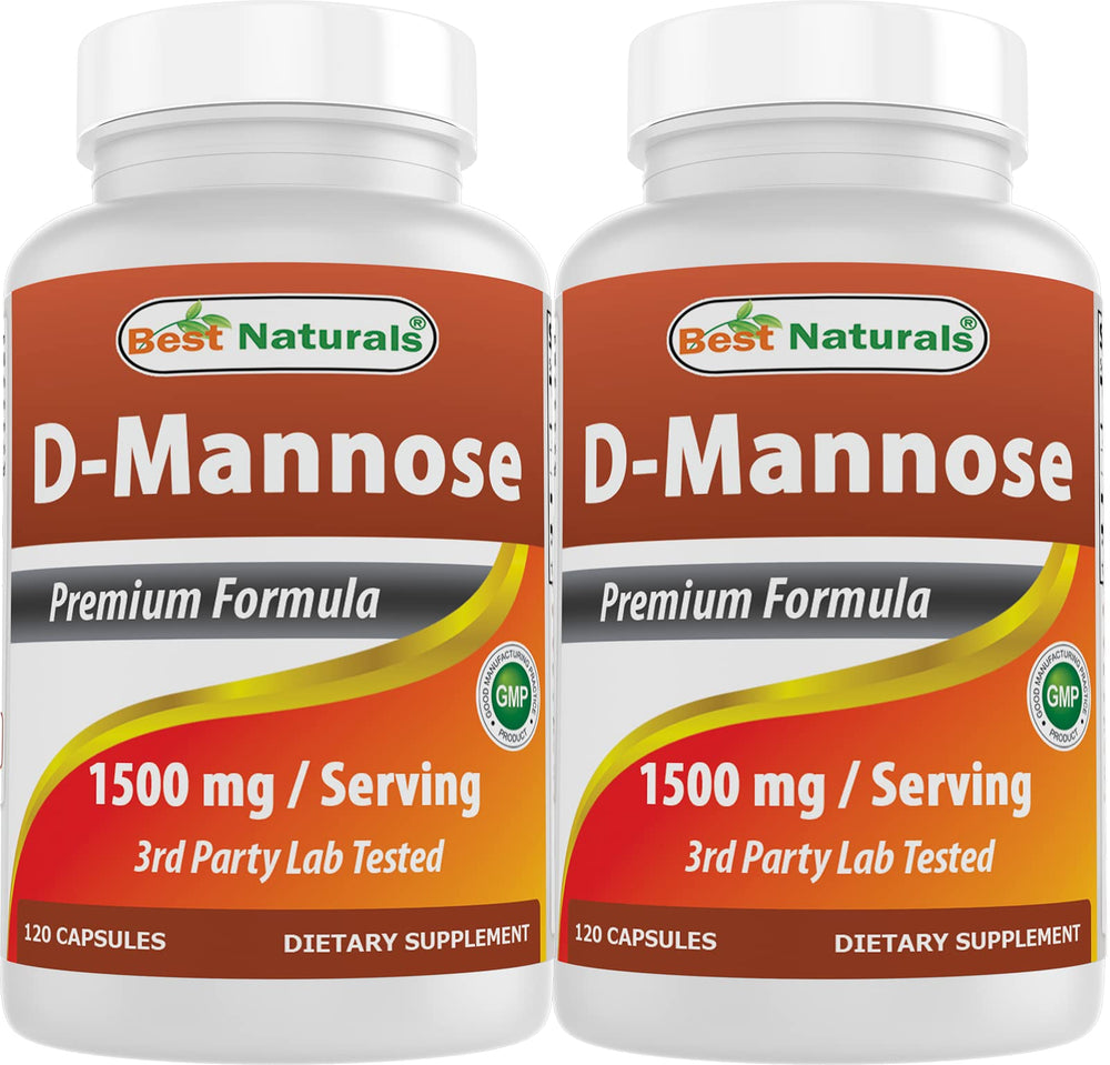 Best Naturals D-Mannose 1500 mg bottle front for daily use and easy dosing.