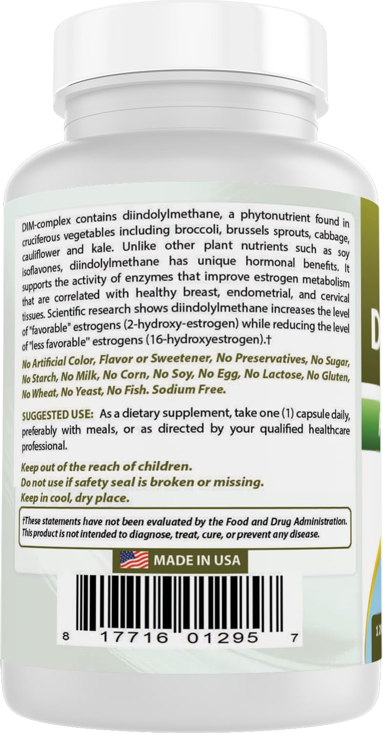 Best Naturals DIM Complex ingredient list highlights DIM Complex