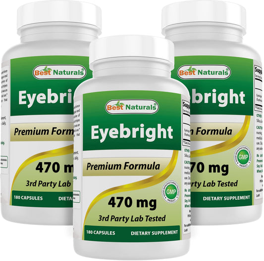 Best Naturals Eyebright 470mg bottle for daily eye support and easy dosing