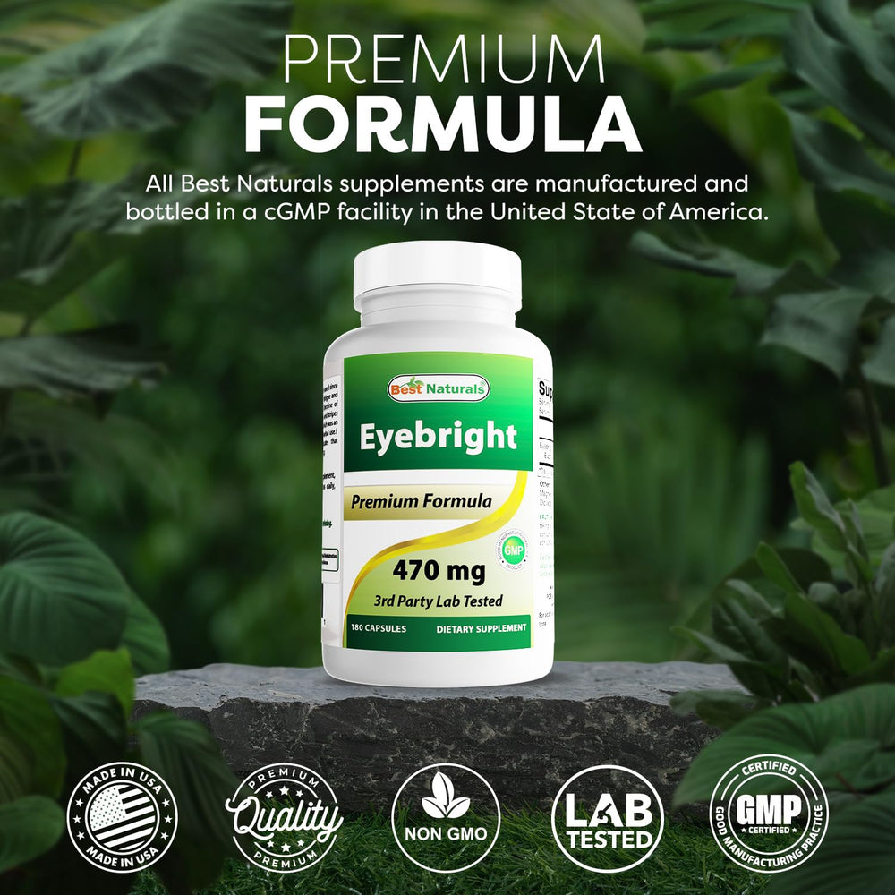 Best Naturals Eyebright made in USA with GMP and FDA-registered facility