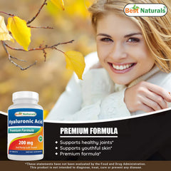 Best Naturals Hyaluronic Acid two-pack bottles emphasize value and convenience for ongoing joint and skin care.
