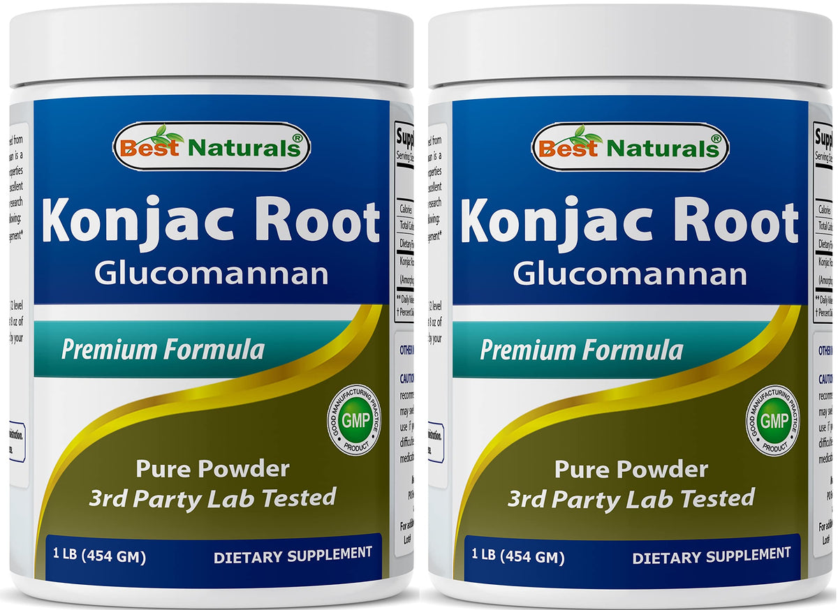 Best Naturals glucomanano Konjac - bote: suplemento de fibra para sensación de saciedad