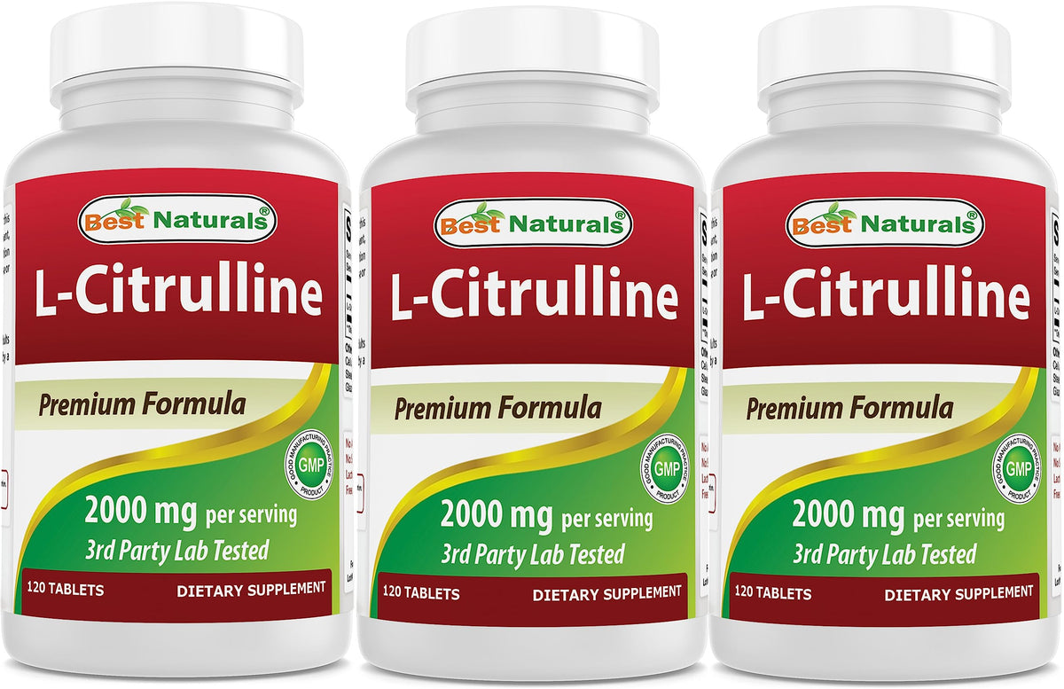 Best Naturals L-Citrulline bottle front shows 2000 mg serving for daily support.