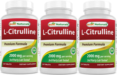 Best Naturals L-Citrulline bottle front shows 2000 mg serving for daily support.