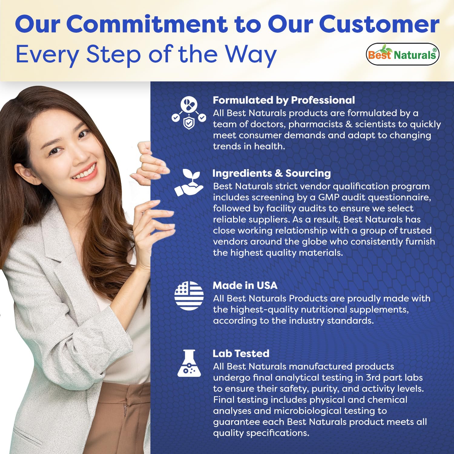Best Naturals made in USA facility ensures trusted manufacturing standards