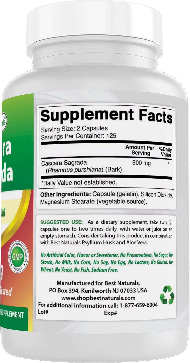 Made in USA facility badge on Best Naturals bottle.