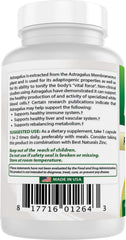 Best Naturals capsule array shows no artificial colors or preservatives