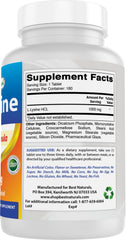 Non-GMO and gluten-free badge on Best Naturals Lysine packaging