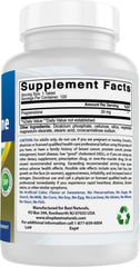 Best Naturals Pregnenolone dosage details show 30 mg per tablet.