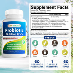 Close-up of Best Naturals probiotic capsules for easy daily intake