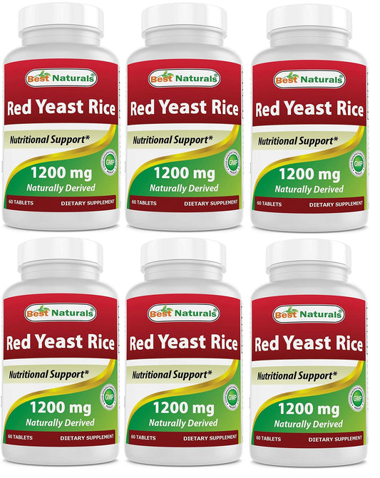 Best Naturals Red Yeast Rice bottle front view for everyday wellness.