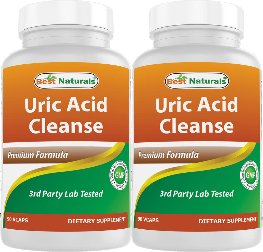 Best Naturals Uric Acid Cleanse bottle showing herbal detox blend for daily support