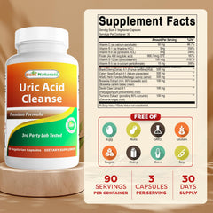 Best Naturals Uric Acid Cleanse capsules ready for daily wellness routine