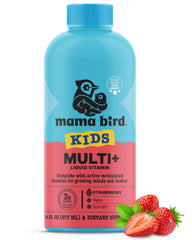 Best Nest Wellness Mama Bird bottle front angled for easy daily use by kids.