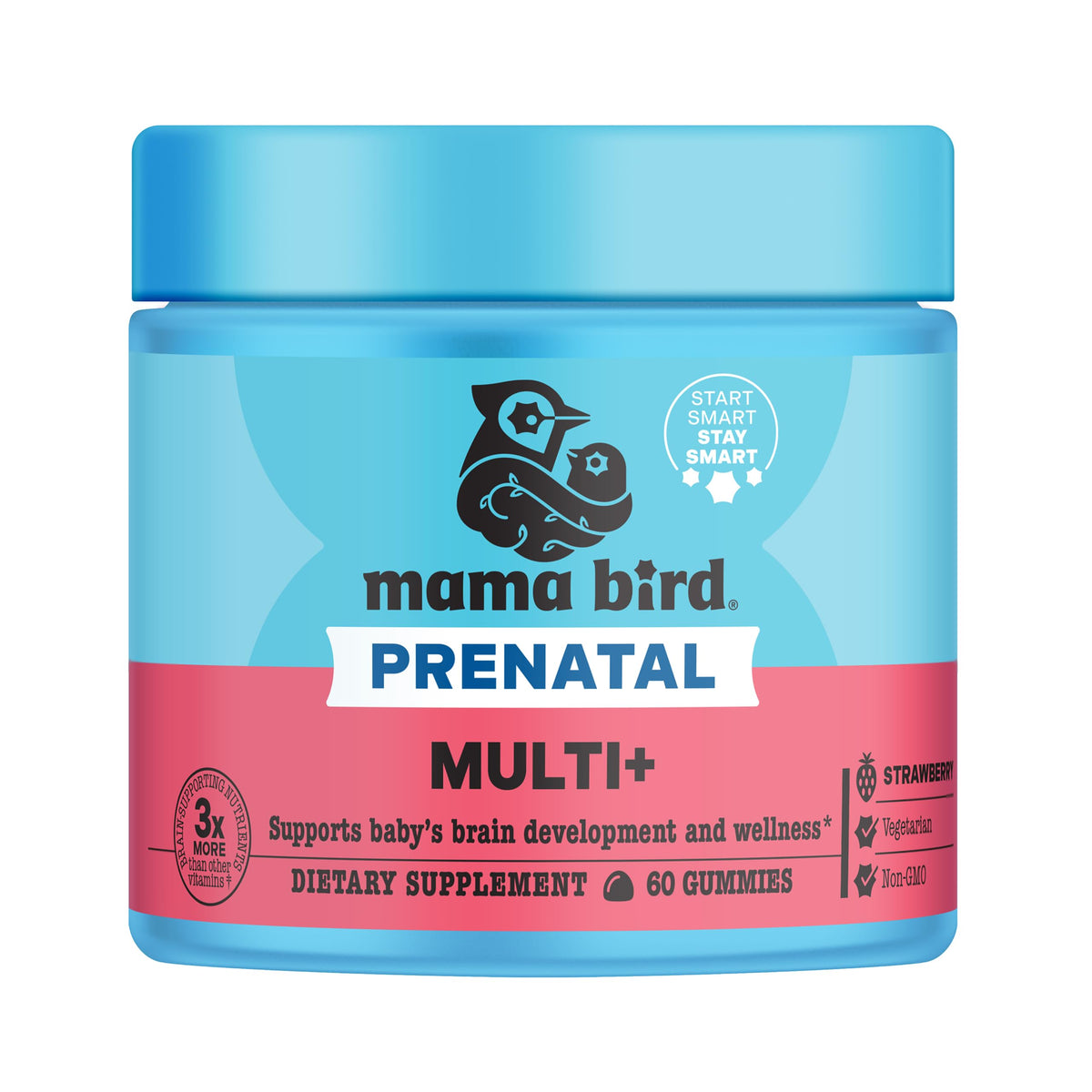 Best Nest Wellness Mama Bird Prenatal Multi Plus bottle for daily prenatal nutrition