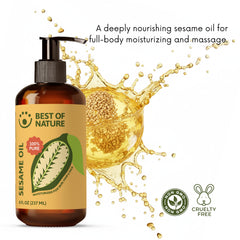 Best of Nature bottle-label closeup communicating purity and natural skincare