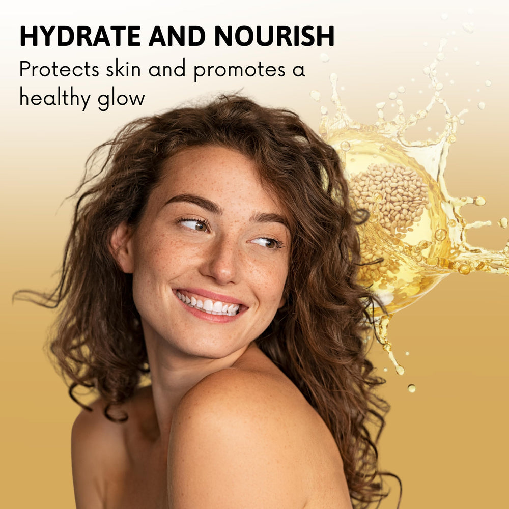 Best of Nature sesame oil pour for easy application.