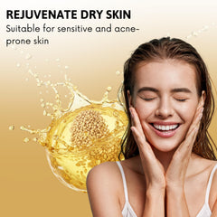 Close-up of sesame oil texture showing rich moisturizing feel.